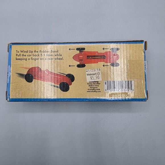 RUBBER BAND RACE CAR  Wheel Sprint Indy Racer Plastic Wind-Up Toy Schylling - Picture 10 of 13